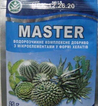Удобрение Мастер для кактусов и суккулентов, 25г.